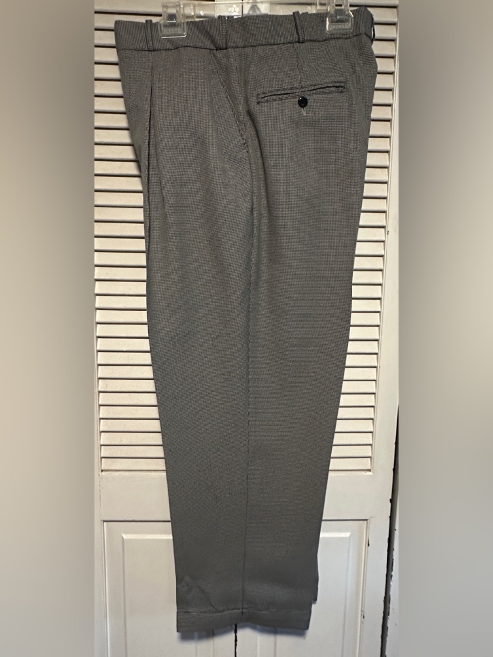 Pronti Houndstooth Black White Dress Slacks Pants Mens 36